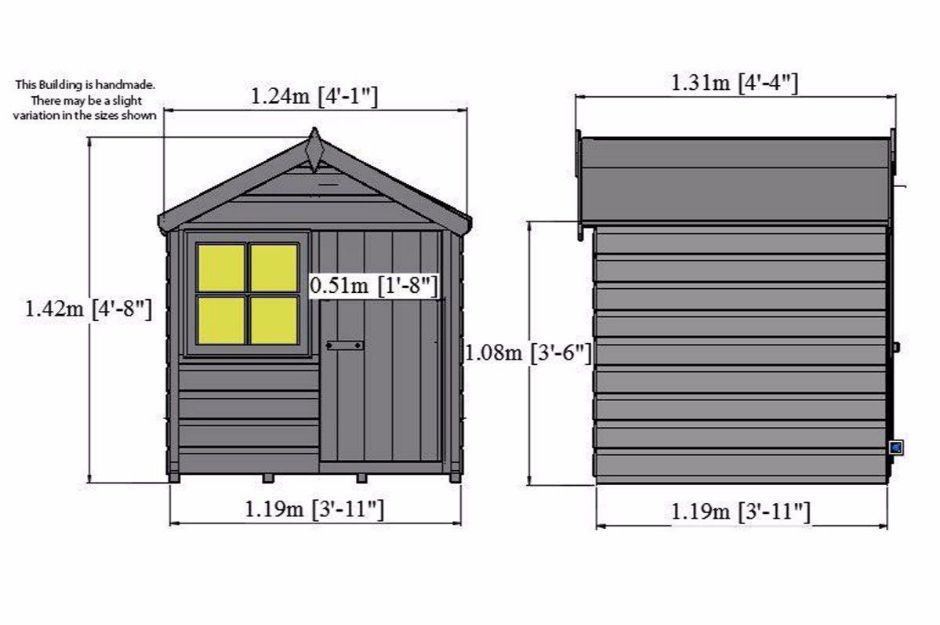 Ready To Paint 4 x 4 Playhouse