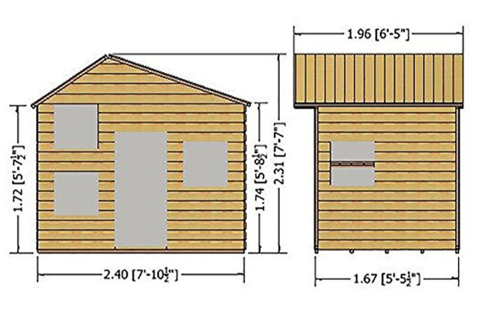 Ready To Paint Loft Playhouse